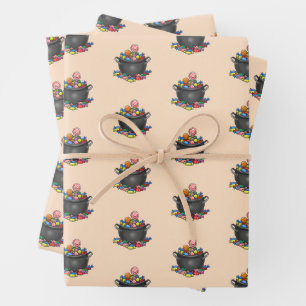 Cauldron for Trick or Treat Wrapping Paper Sheet