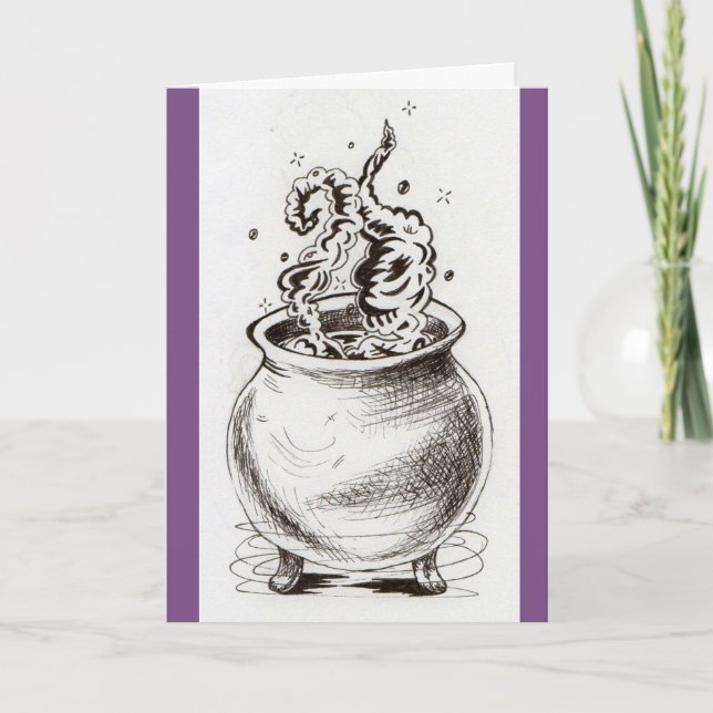 Cauldron greeting card (Front)
