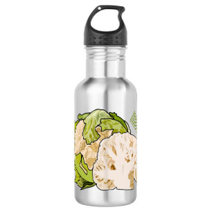 Cauliflower cartoon illustration 532 ml water bottle