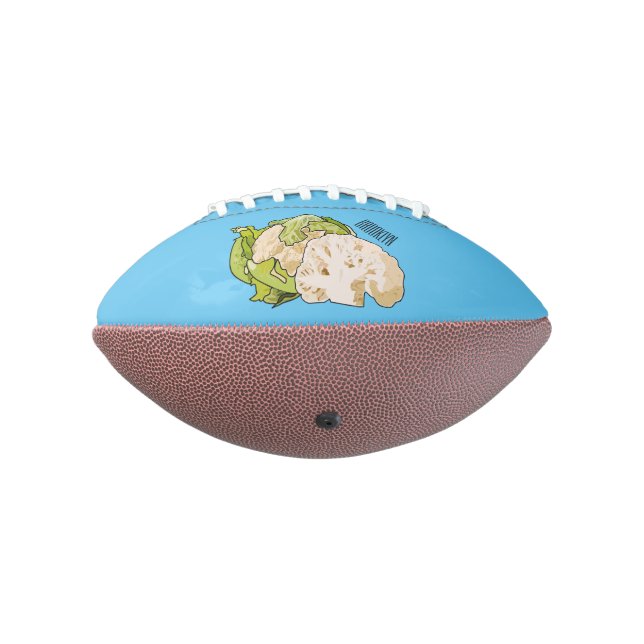 Cauliflower cartoon illustration football (Rotated 270)