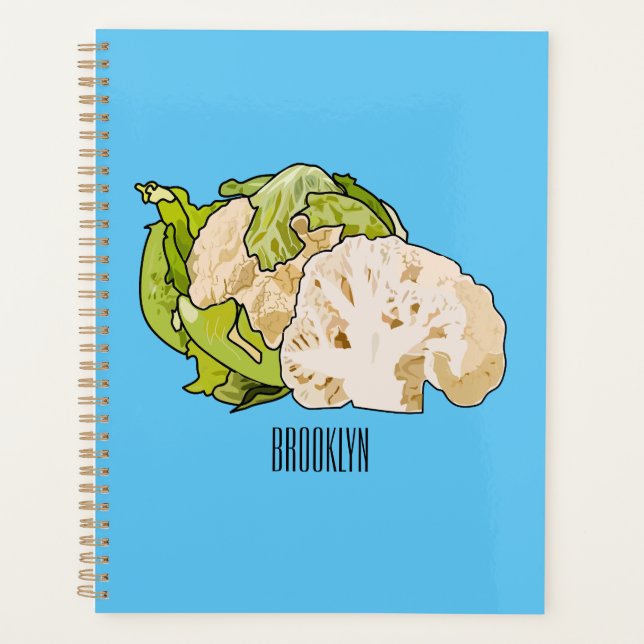 Cauliflower cartoon illustration planner (Front)