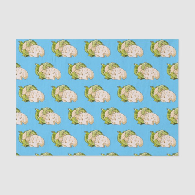 Cauliflower cartoon illustration tissue paper (Front)
