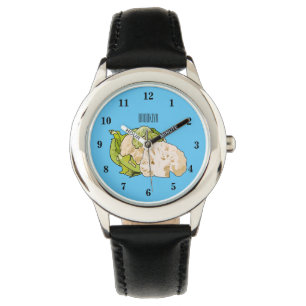 Cauliflower cartoon illustration watch