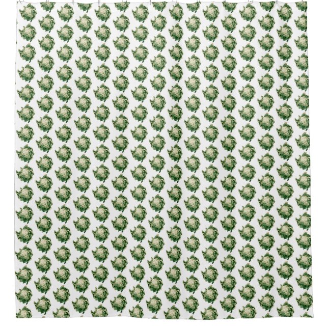 Cauliflower pattern shower curtain (Front)