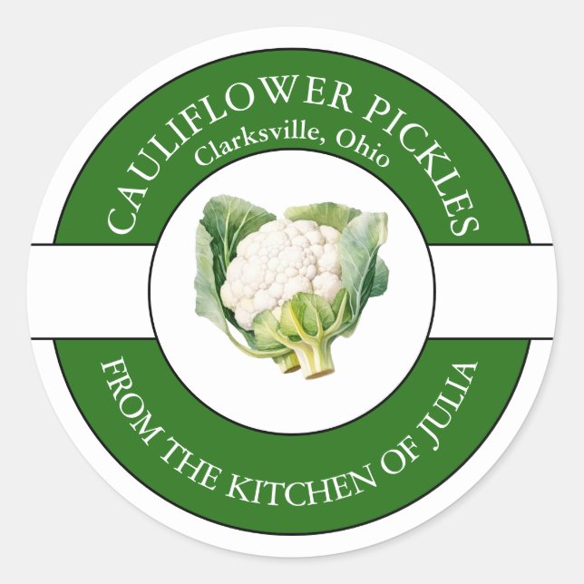 Cauliflower Pickle Label (Front)