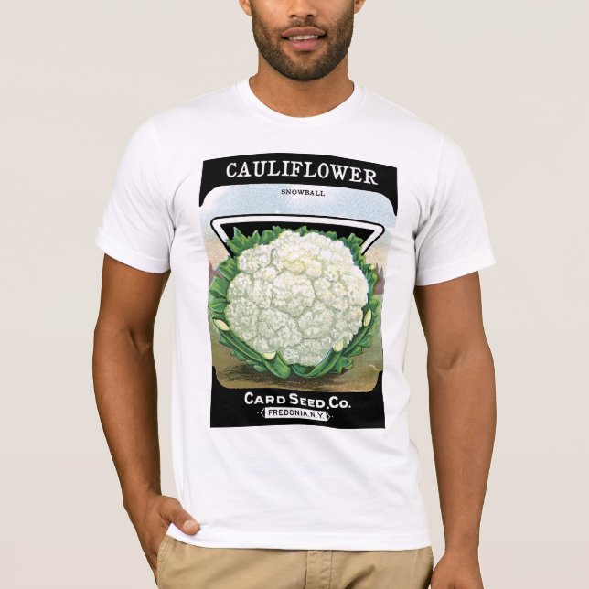 Cauliflower Seed Packet Label T-Shirt (Front)