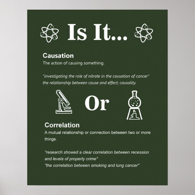 Causation or Correlation? Science Class Rules Poster (Front)