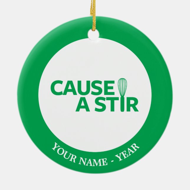 Cause a Stir Ceramic Tree Decoration (Back)