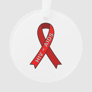 Cause Ribbon HIV AIDS Ornament