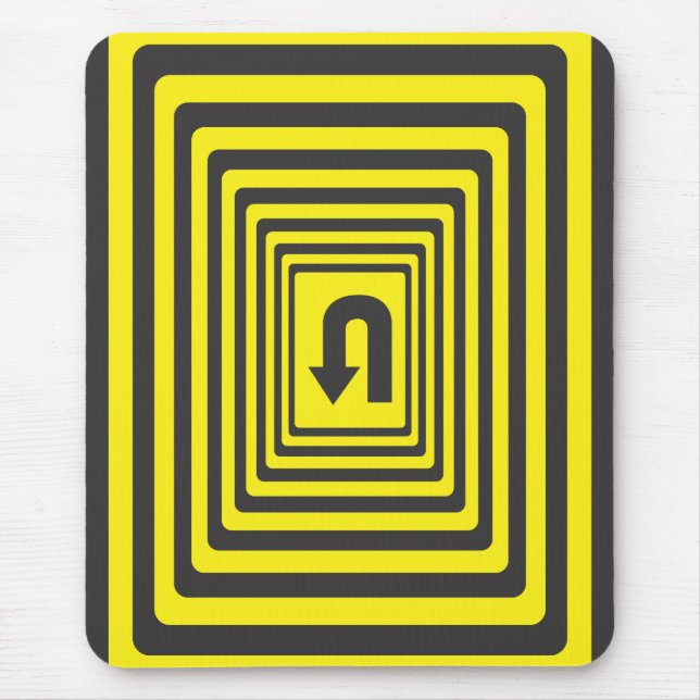Caution, Almost The Right Way Mouse Pad (Front)