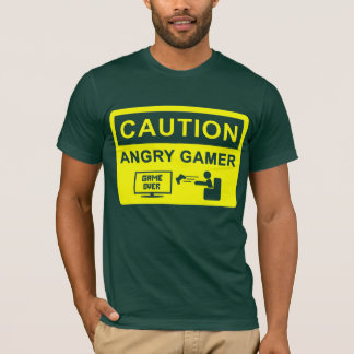 Caution! Angry Gamer Tshirt