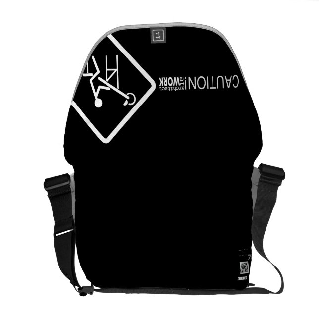 Caution Architect at Work Commuter Bag (Back Open)