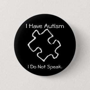 Caution Autism 6 Cm Round Badge