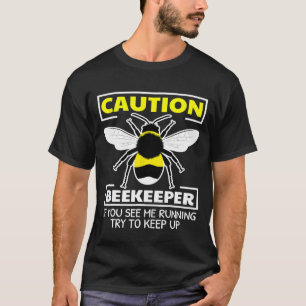 Caution   Beekeeper Cool Nature Bee Tee