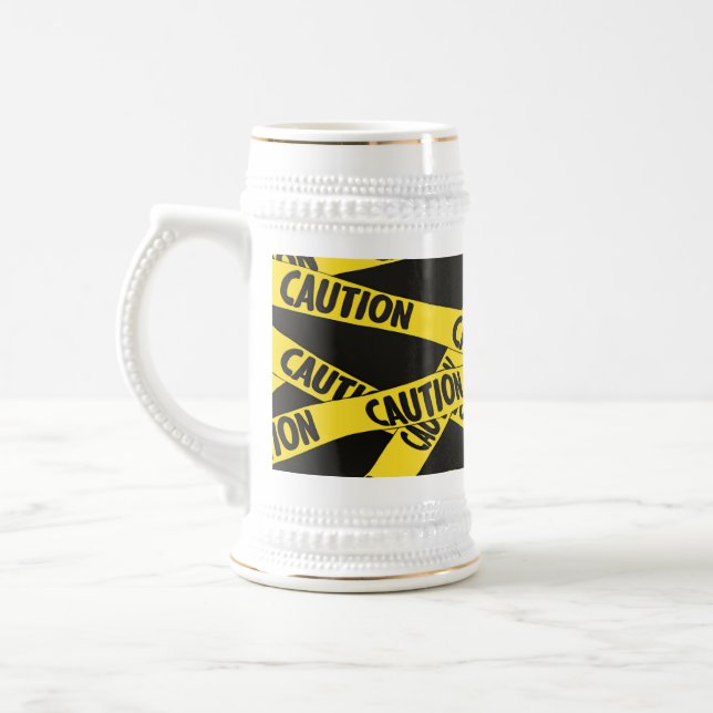 Caution Beer Stein (Left)