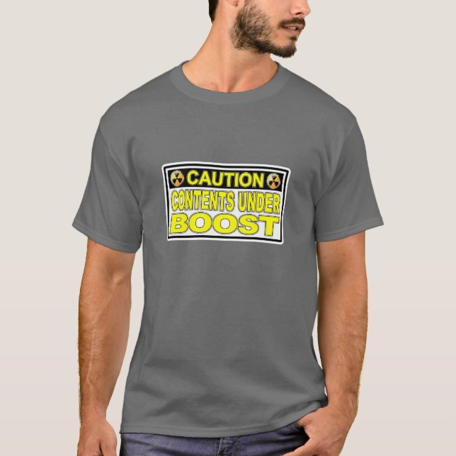Caution: BOOST - T-Shirt Dark Grey (Front)