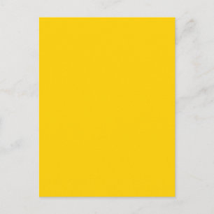 Caution Bright Yellow Solid Trend Colour Backgroun Postcard