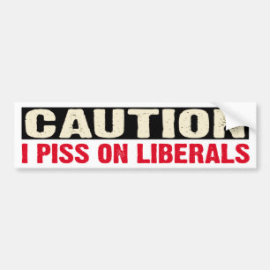 CAUTION BUMPER STICKER