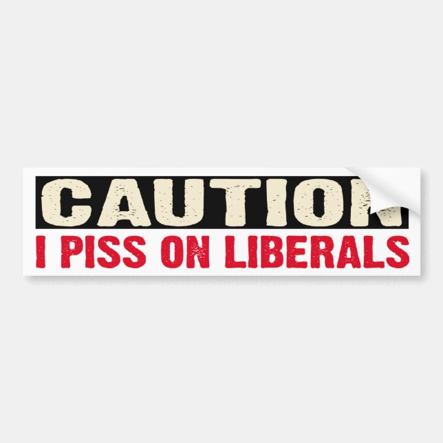 CAUTION BUMPER STICKER (Front)
