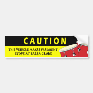 Caution Bumper Sticker