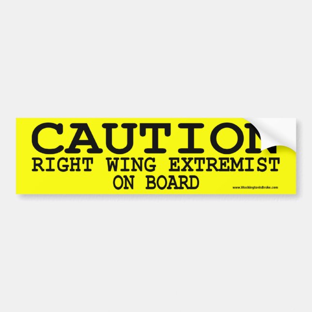 CAUTION Bumper Sticker (Front)