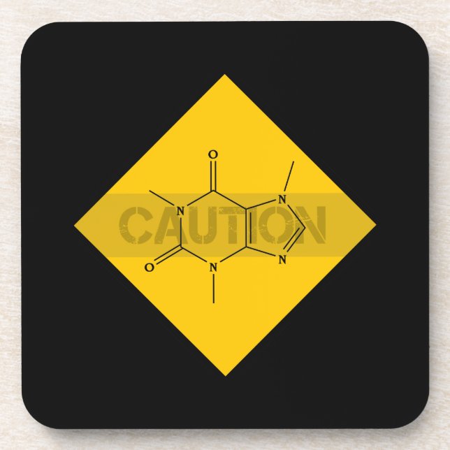 Caution: Caffeine Coaster (Front)