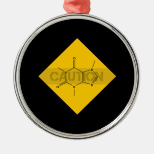 Caution: Caffeine Metal Tree Decoration