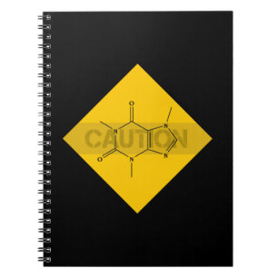 Caution: Caffeine Spiral Notebook