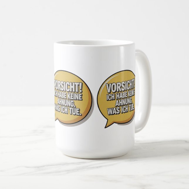 caution coffee mug (Front Right)
