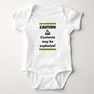 Caution Contents may be explosive! Baby Bodysuit