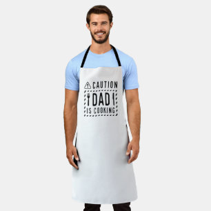 Caution Dad Is Cooking Apron