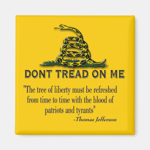 CAUTION "Don't Tread On Me" FLAG Magnet