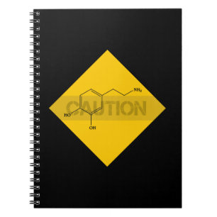 Caution: Dopamine Spiral Notebook