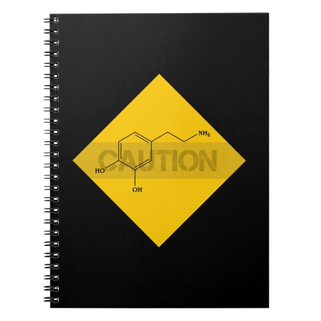 Caution: Dopamine Spiral Notebook (Front)