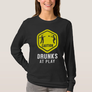 Caution Drunks At Play Beer Pong Beirut College Ga T-Shirt