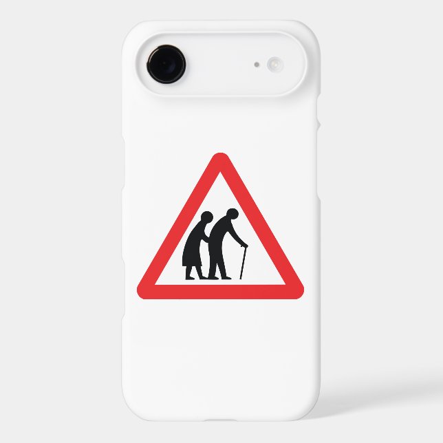 CAUTION Elderly People - UK Traffic Sign (Back)