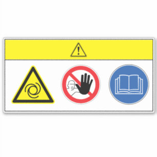 Caution/Equipment Starts Automatically Label