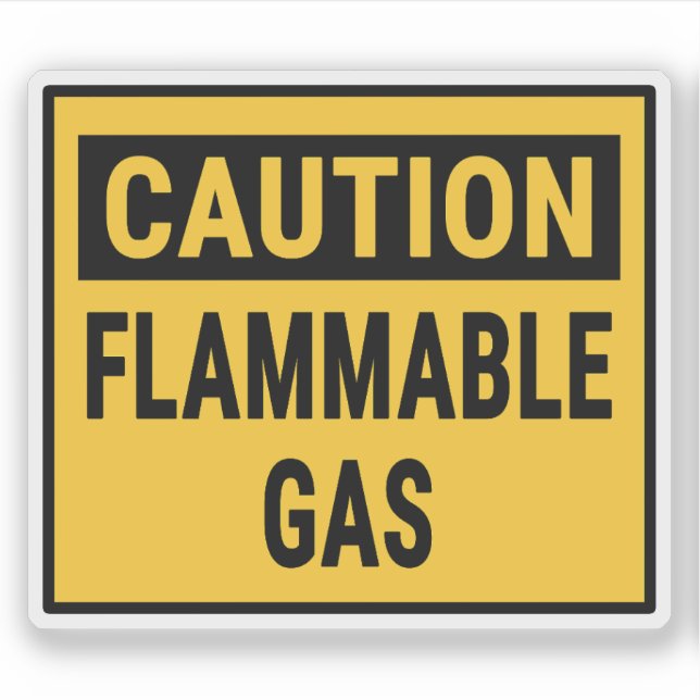 Caution Flammable Gas (Front)