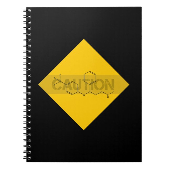Caution: Fluoxetine Notebook (Front)