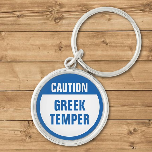 Caution Greek Temper Key Ring (Creator Uploaded)