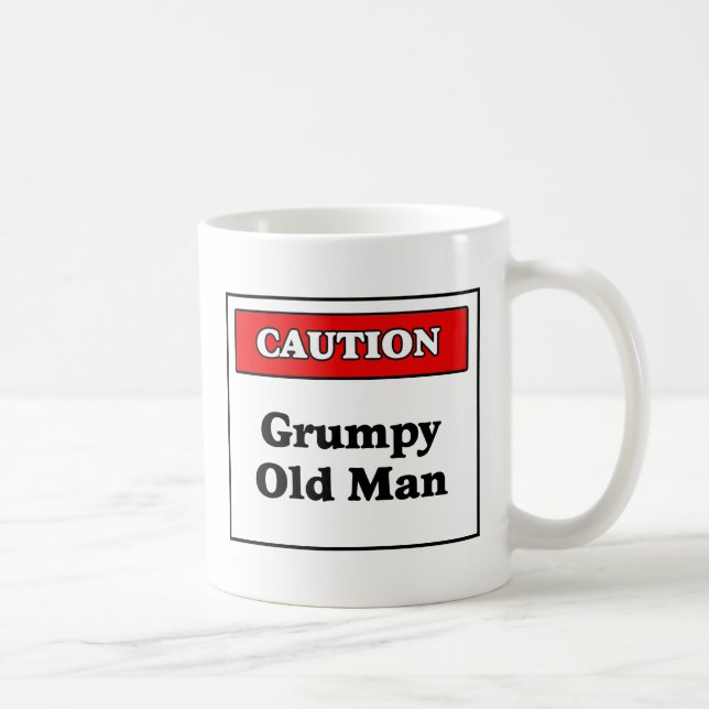 Caution Grumpy Old Man Coffee Mug (Right)