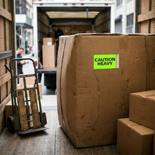 Caution Heavy Sticker for Shipping Heavy Items