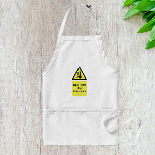 Caution High Temperature Warning Sign Standard Apron