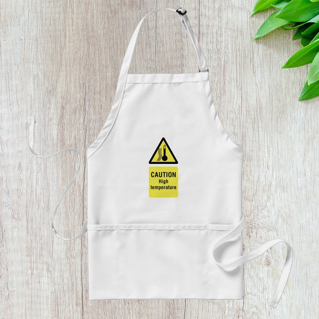 Caution High Temperature Warning Sign Standard Apron (Creator Uploaded)