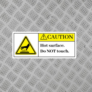 Caution Hot Surface Label