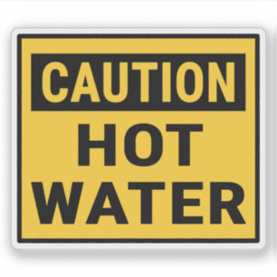 Caution Hot Water