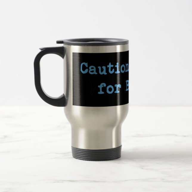 Caution I Brake For Bigfoot Travel Mug (Left)
