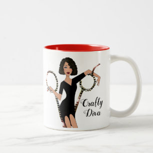 CAUTION: I Got Scissors & I Know How to Use Them!  Two-Tone Coffee Mug