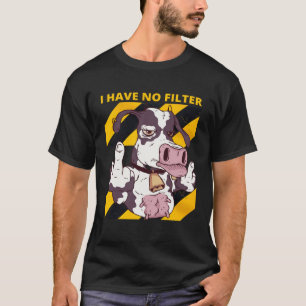 Caution I have no filter sarcastic humour Farming T-Shirt