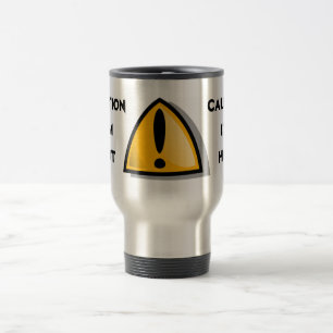CAUTION I'M HOT Aluminium Travel Mug